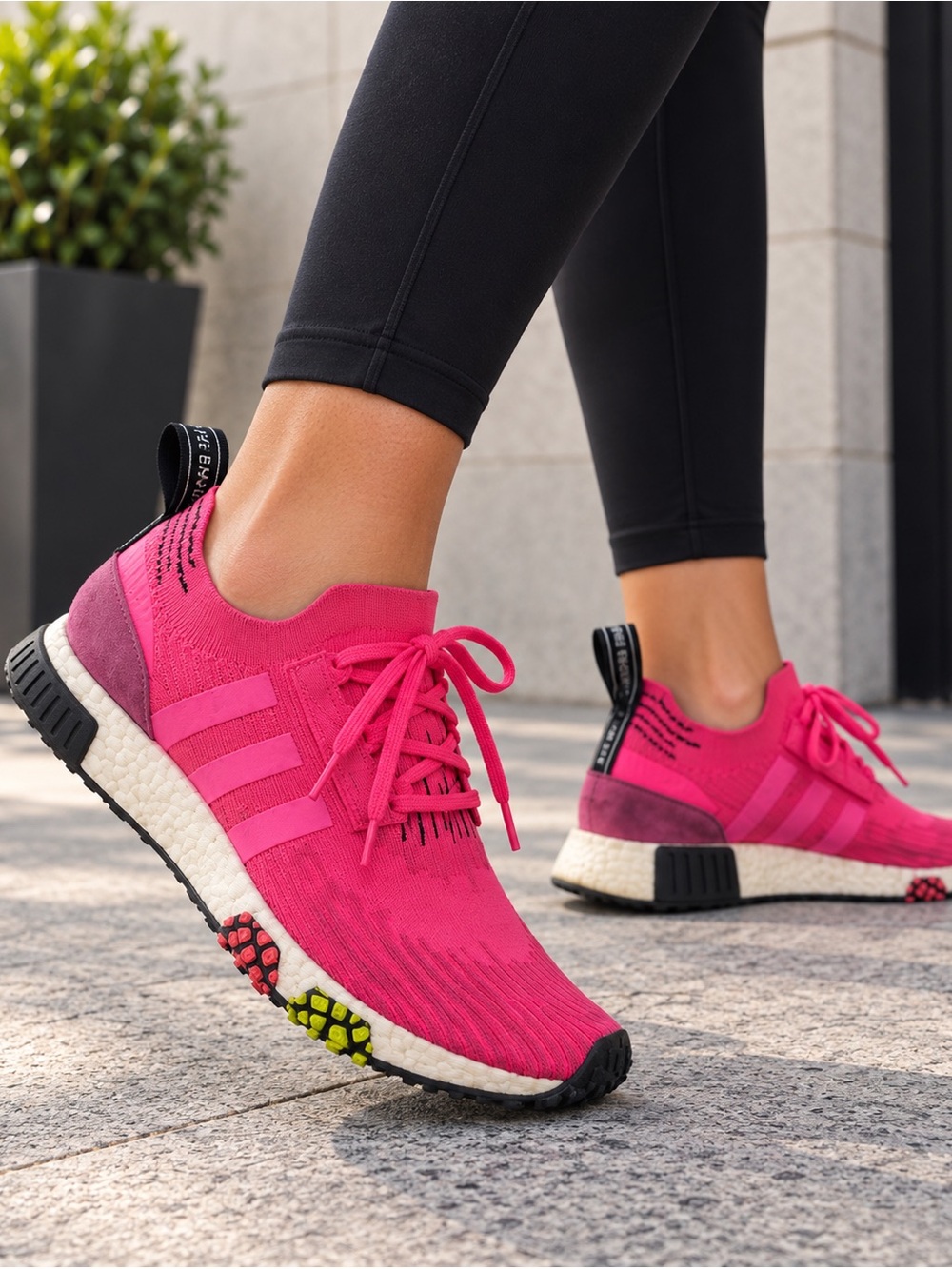 Adidas NMD Racer Primeknit Pink Boost Sneakers Women’s Size 9.5